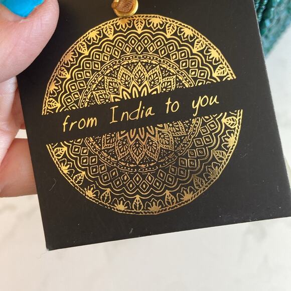 New Viral Beaded Bag Made in India Hunter Green Shoulder Bag Fall Winter Floral - Picture 5 of 6